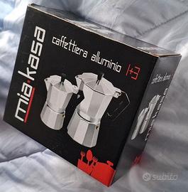 Set 2 Caffettiere Moka (1 e 3 tazze)-NUOVE MiaKasa