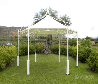 Gazebo in ferro battuto esagonale