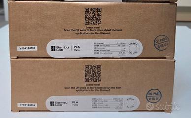 2 Bobine Filamento 3D BambuLab, Sigillate