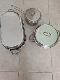 Set pentole e vaporiera 