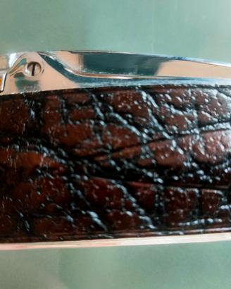 Accendino Ronson rivestito in pelle.