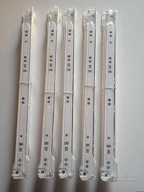 set guide cassetti, misure 40 cm, colore bianco, 5