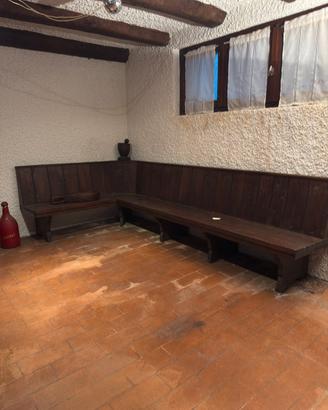 Grande Panca ad angolo legno massello robusta