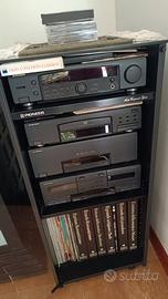 Pioneer rack stereo completo con casse