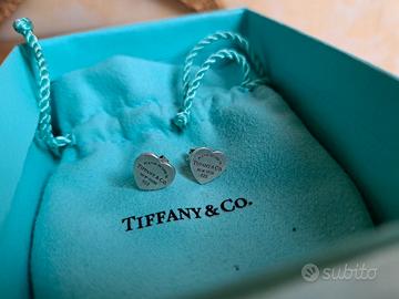 Orecchini Heart Tag in argento, mini