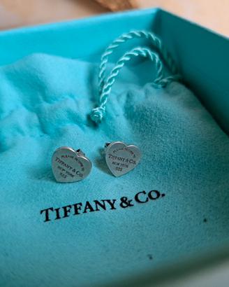 Orecchini Heart Tag in argento, mini