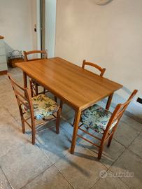 Tavolo 80x130cm e 4 sedie