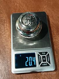 Scatolina in Argento 925 con Rosa bassorilievo