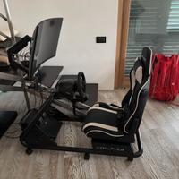 simulatore logitech + monitor + postazione