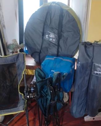 Kit tenda + letti campeggio