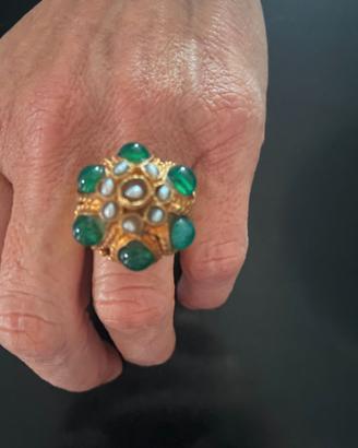 Anello in ottone design artigianale