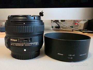 Nikkor 50mm f/1.8G Nikon AF-S lens obiettivo 
