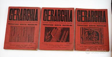 GERARCHIA - RASSEGNA RIVOL.-1939-XVII numeri 2-6-8