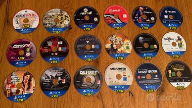 Set Giochi PlayStation 4 e 5. Prezzi in foto.