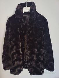 Giacca pelliccia sintetica nera