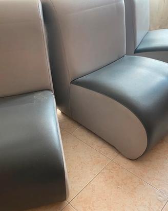 Poltrone basse in similpelle