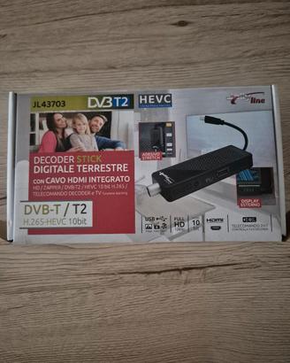 Decoder stick,  cavo HDMI, telecomando, garanzia