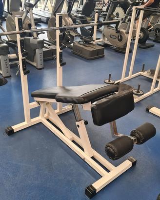 Seated calf Matrix, panca declinata Technogym