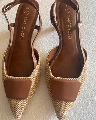 décolleté slingback a punta