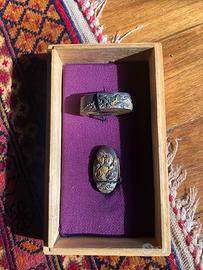 Fuchi kashira antichi giapponesi Edo samurai