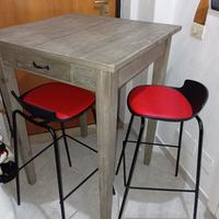 Tavolino alto 2 sgabelli