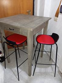 Tavolino alto 2 sgabelli