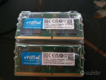 Crucial Laptop RAM  2 x 16GB DDR4 2400MHz