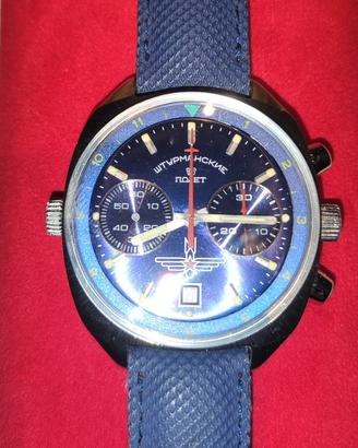 cronografo russo poljot Blue bomber 3133