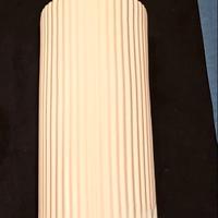 Lampadario retro in porcellana bianca 