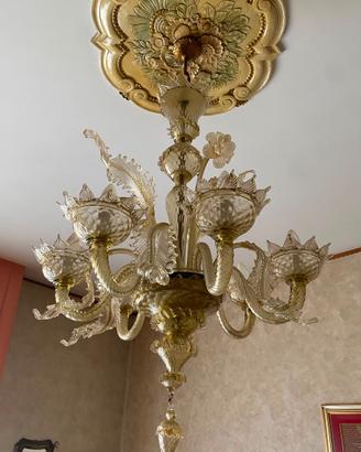 Lampadario in vetro Murano