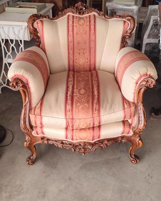 2 poltrone chippendale stile barocco