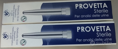 2 provette sterili per analisi delle urine nuove