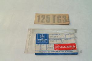 TARGHETTA LATERALE 125 TG3 GILERA 311552