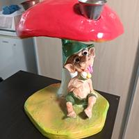 Statuetta elfo fungo cono gelato 