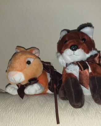 Volpe e coniglio peluche Perugina
