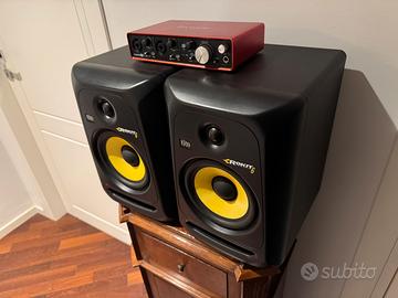 KRK Rokit 6 G3 + Focusrite Scarlett 2i4