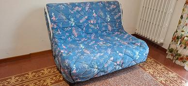 Divano letto da una piazza e mezza con doghe 