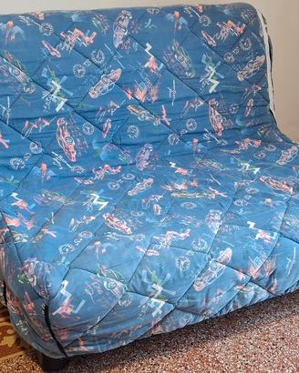 Divano letto da una piazza e mezza con doghe 