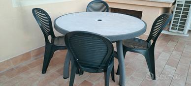 tavolo e 4 sedie da giardino Grandsoleil
