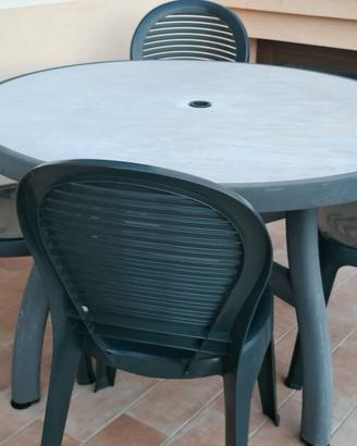tavolo e 4 sedie da giardino Grandsoleil