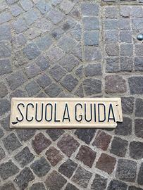 Targa scuola guida vintage