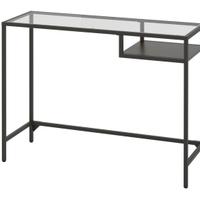 Scrivania nera in vetro ikea