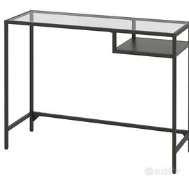 Scrivania nera in vetro ikea