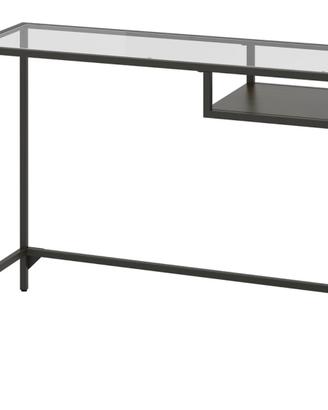Scrivania nera in vetro ikea