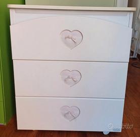 Bagnetto Cuore Nanan - Mobile con cassetti e vasca