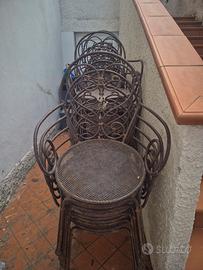Sedie ferro battuto 