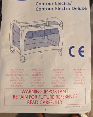  lettino da campeggio graco contour electra deluxe