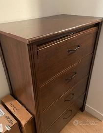 Cassettiera Ikea ciliegio scuro