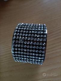 Bracciale a fascia con strass