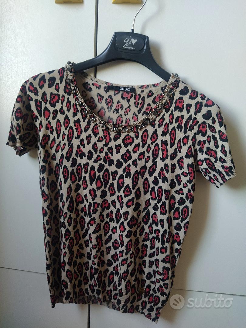 maglietta donna ljujo maculata rosso nero concocon Abbigliamento e Accessori In vendita a Ancona